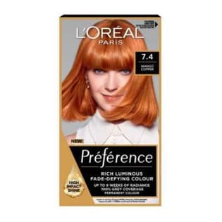 L’Oréal Paris Preference Permanent Hair Dye, Luminous Colour, Mango Copper 74