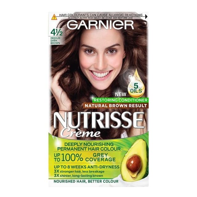 Permanent Hair Dye Medium Dark Brown 4 1/2