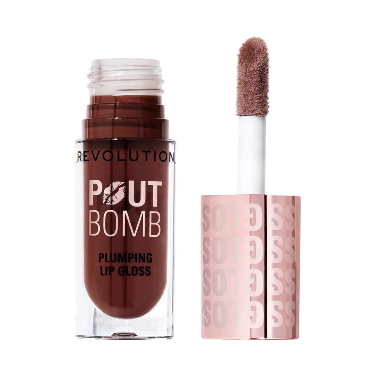 Pout Bomb Plumping Gloss, espresso cool nude