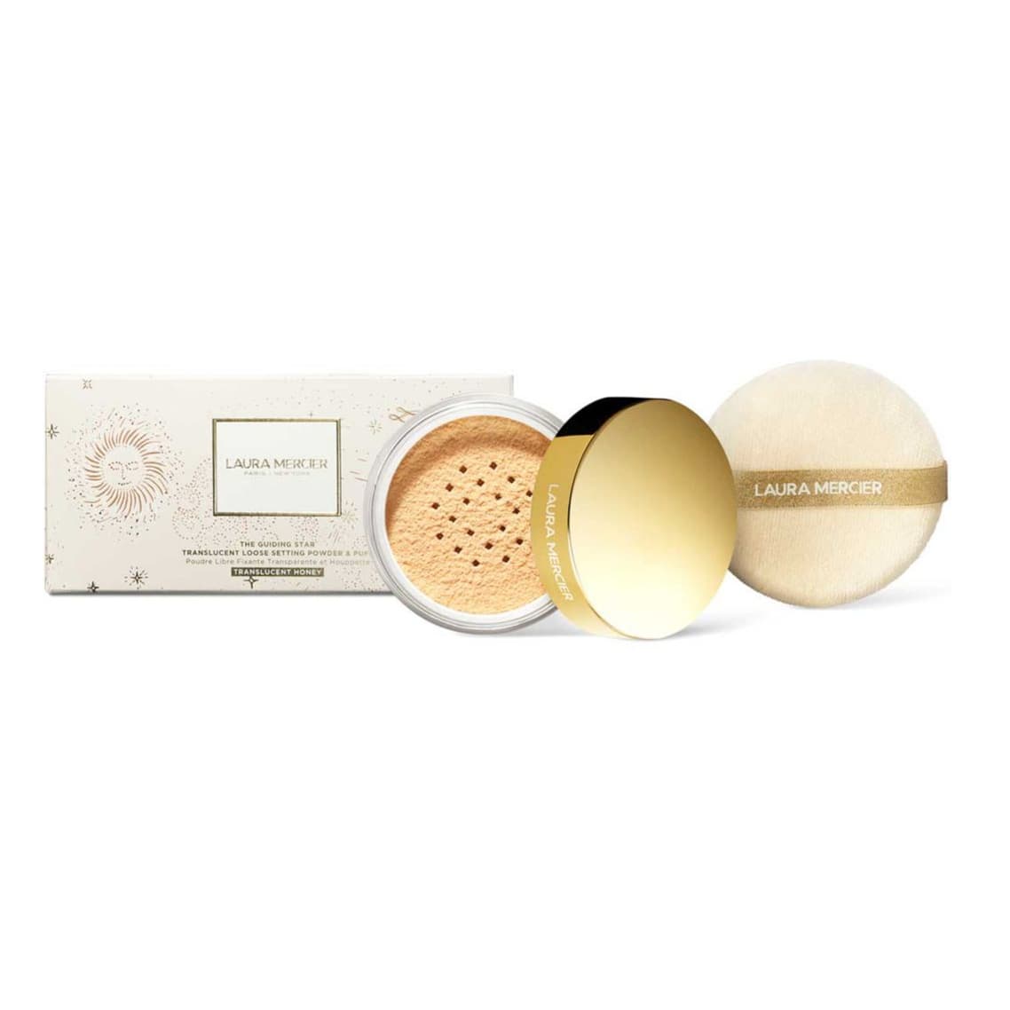 The Guiding Star Translucent Loose Setting Powder & Puff - Honey