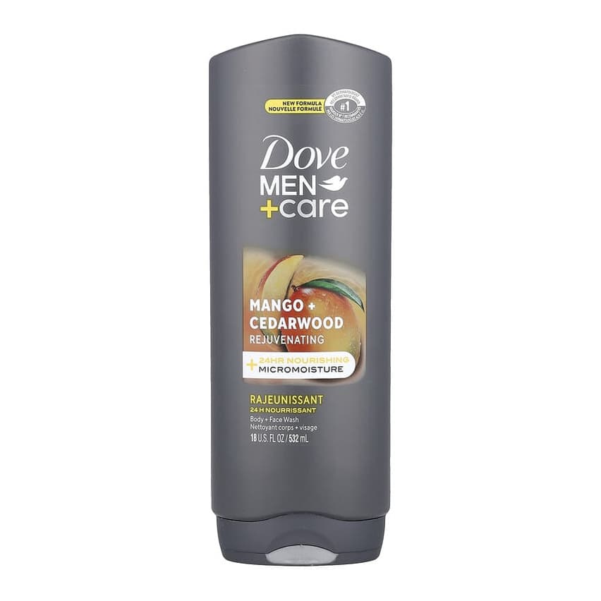 Men + Care, Body + Face Wash, Mango + Cedarwood