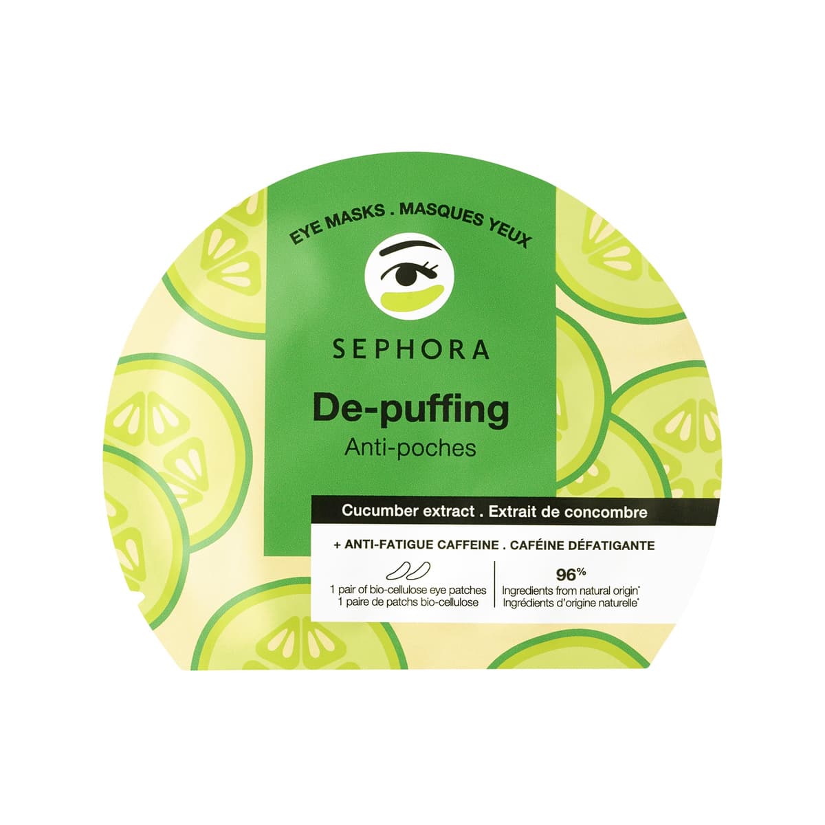 Eye Mask Patches for Dark Circles + De-Puffing, Cucumber