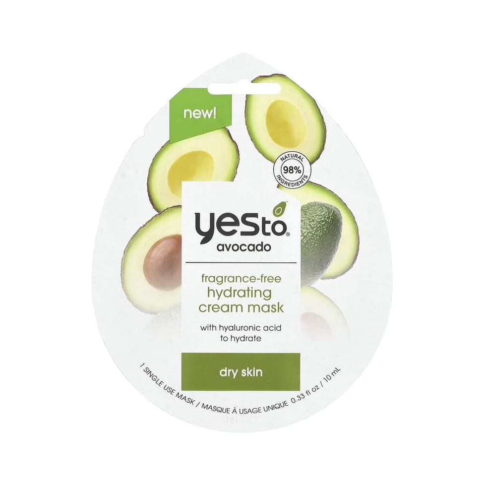 Hydrating Cream Beauty Mask, Avocado, Dry Skin