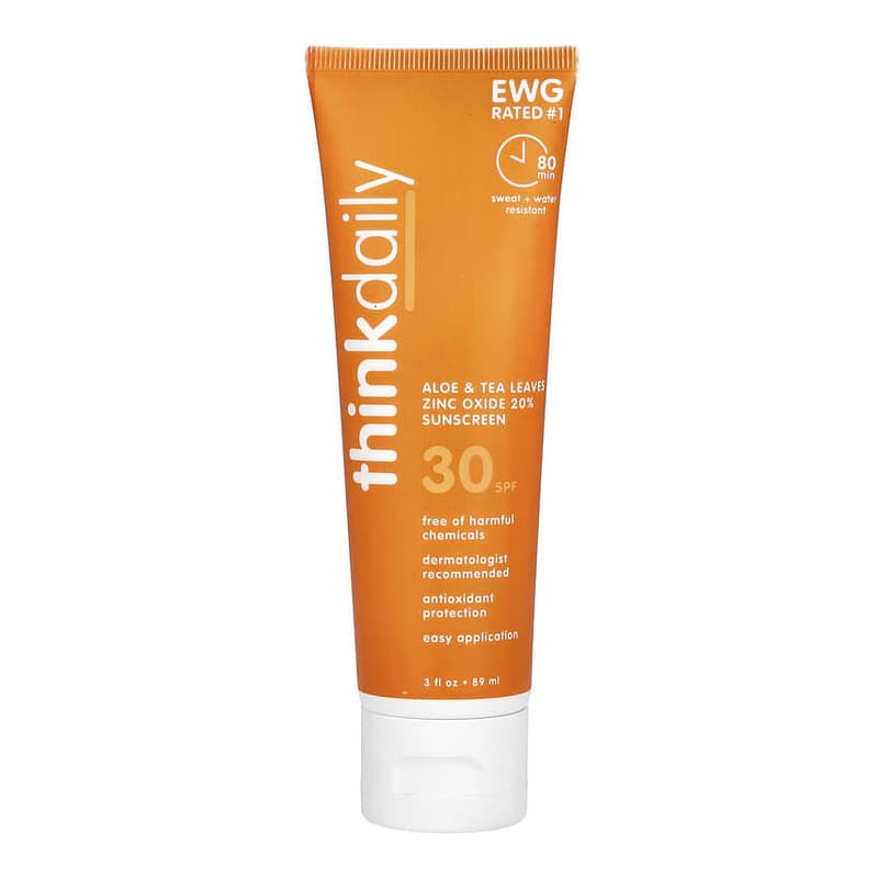 Thinkdaily, Zinc Oxide Sunscreen, SPF 30