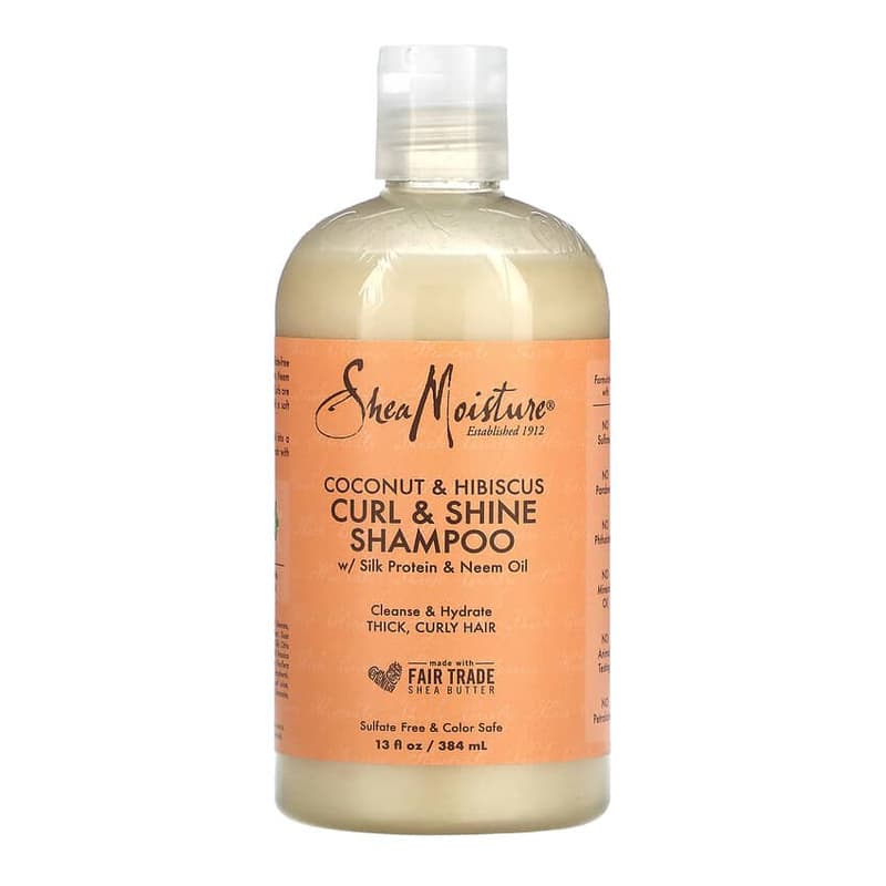 Curl & Shine Shampoo, Thick, Curly Hair, Coconut & Hibiscus