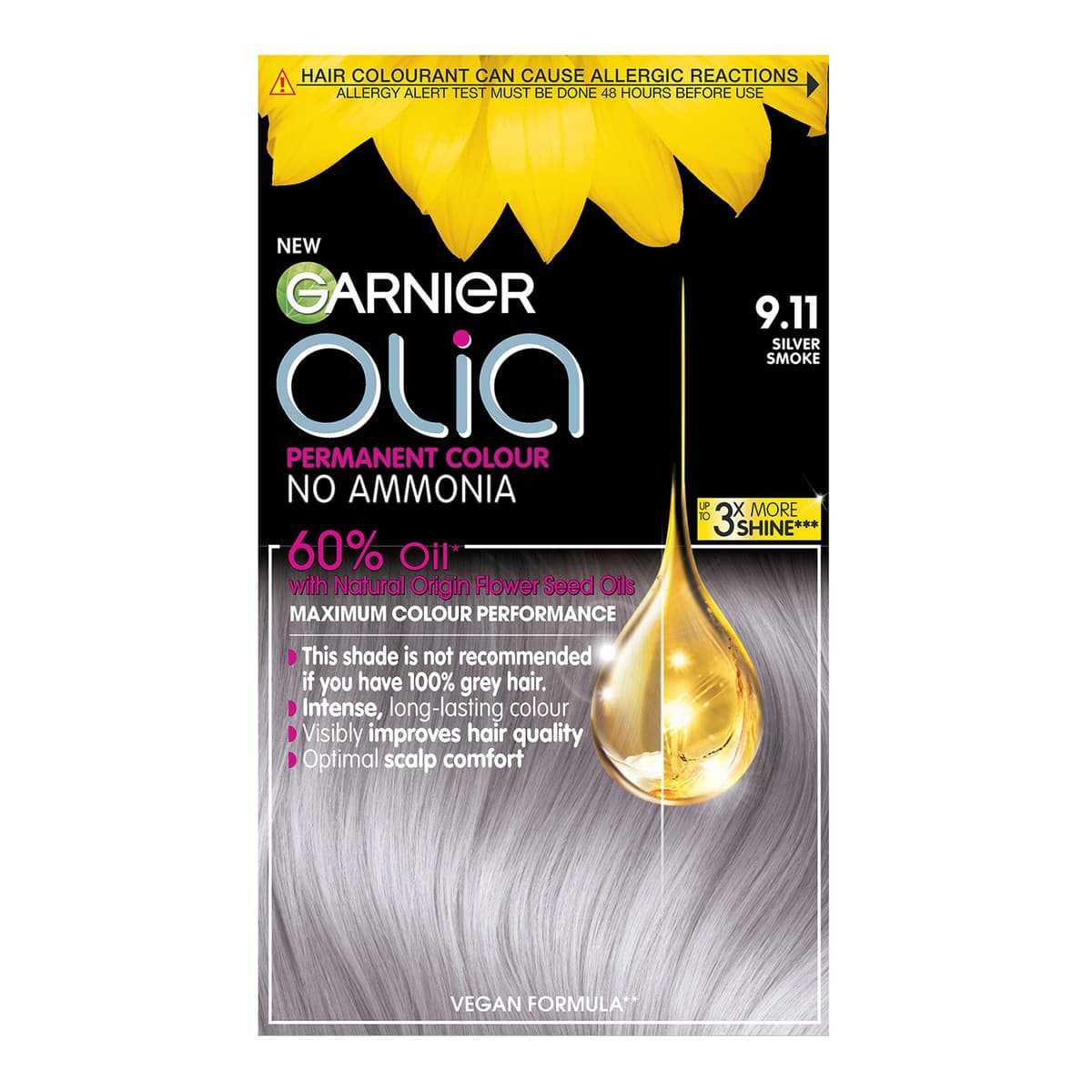 Olia Permanent Hair Dye - 9.11 Metallic Silver