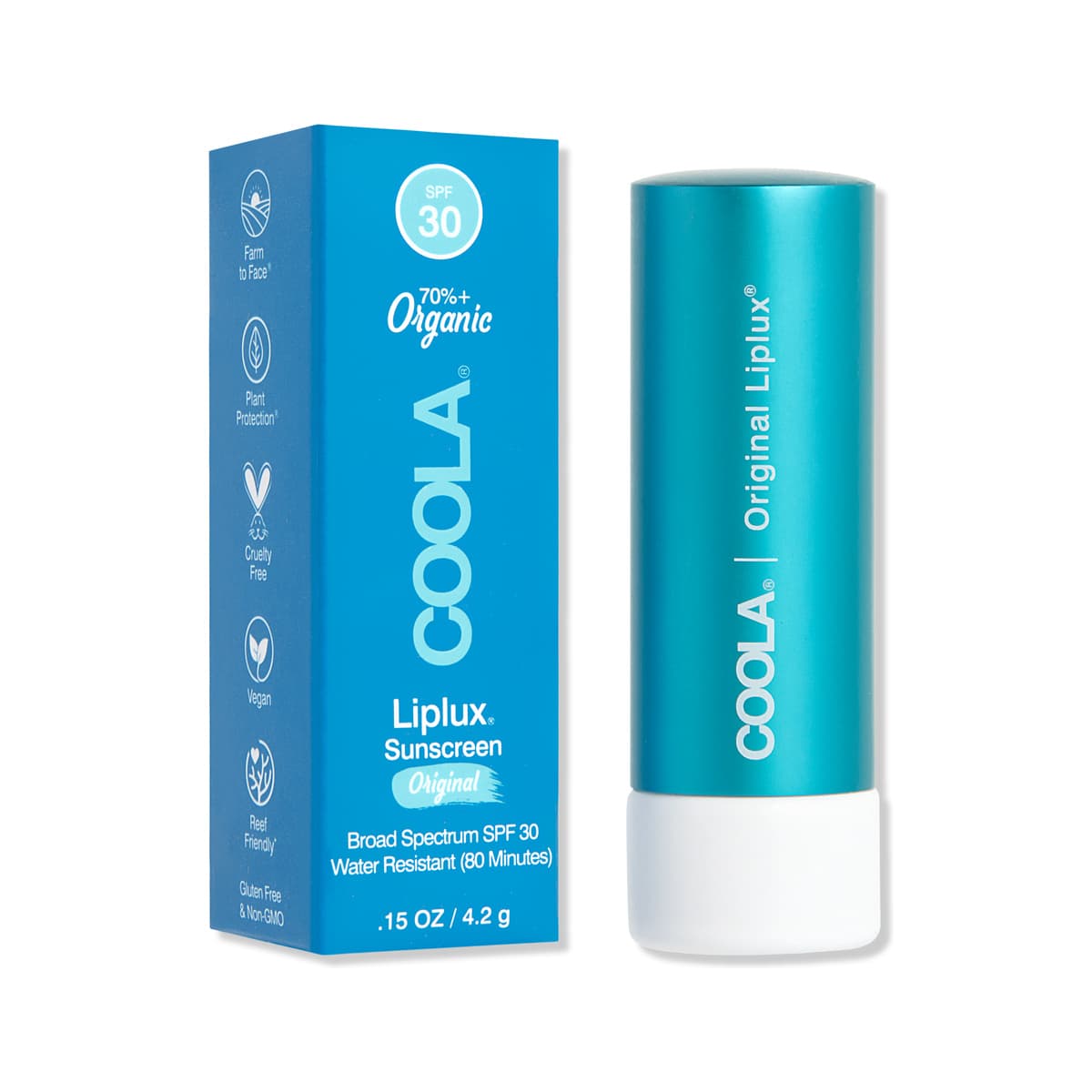 Organic Liplux Classic Sunscreen Lip Balm SPF 30, Original
