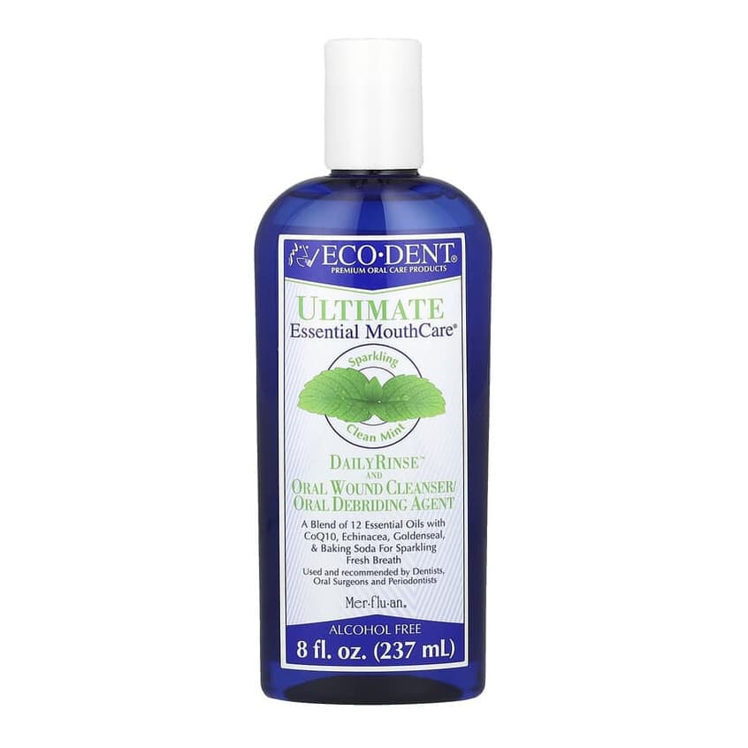 Ultimate Essential MouthCare®, DailyRinse™ & Oral Wound Cleanser/Debriding Agent, Alcohol Free, Sparkling Clean Mint