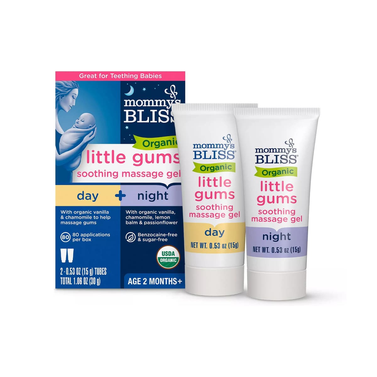 Organic Little Gums Soothing Massage Gel Day & Night Combo