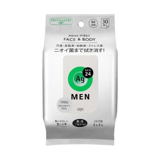 Ag Deo 24 Men Face & Body Sheet, Citrus
