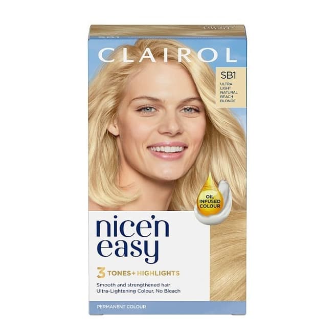 Clairol Nice'n Easy Hair Dye SB1 Ultra Light Beach Blonde