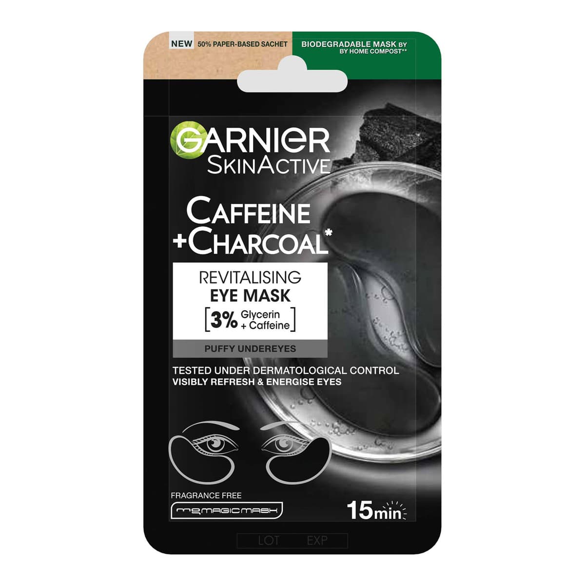 Depuffing Eye Mask with Bamboo Charcoal for Puffy Undereyes