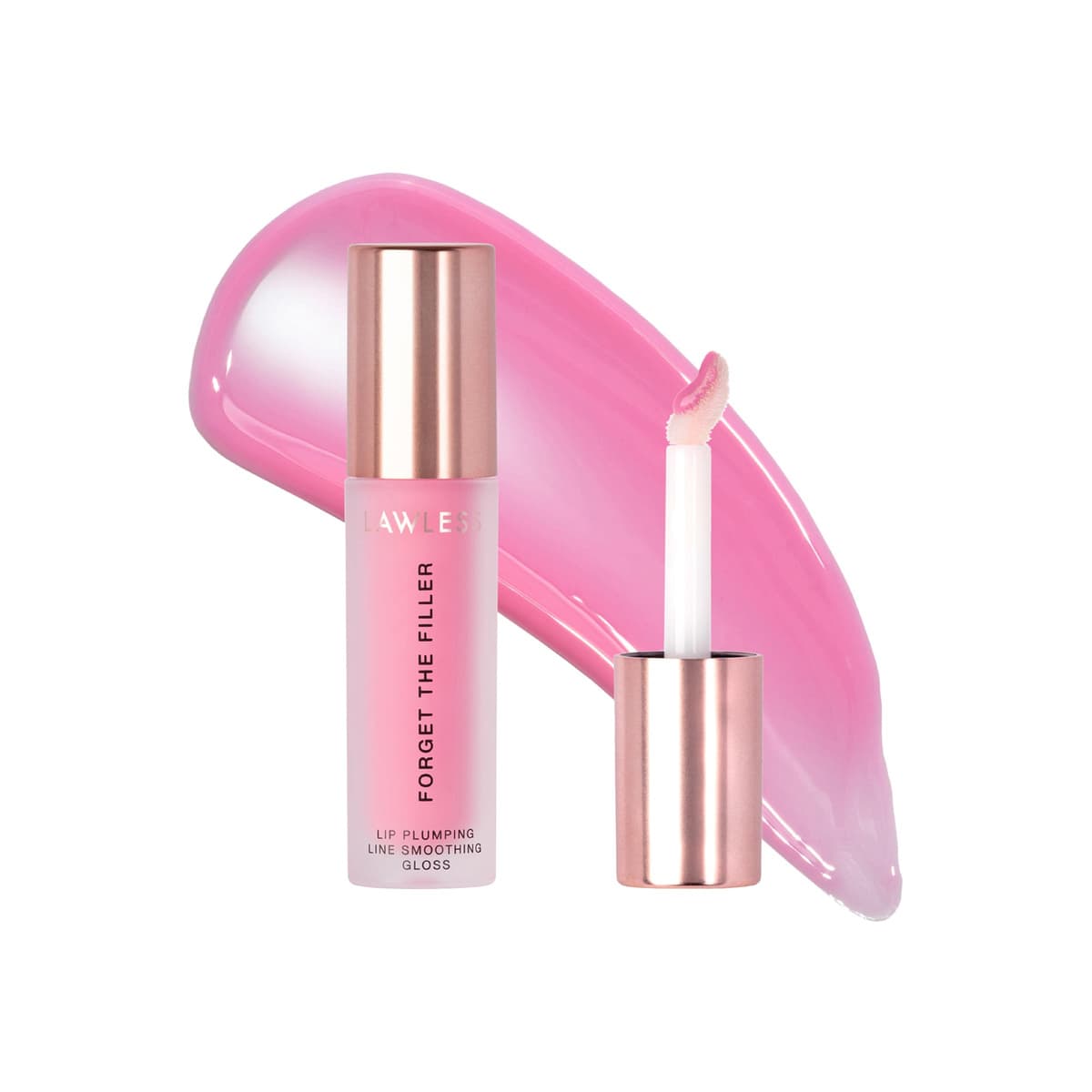 Forget The Filler Lip Plumper Line Smoothing Gloss, Daisy Pink