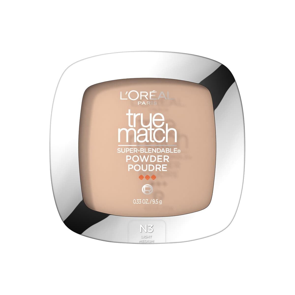 Super Blendable Oil Free Makeup Powder, Natural Finish Oil Free, N3 Light Medium
