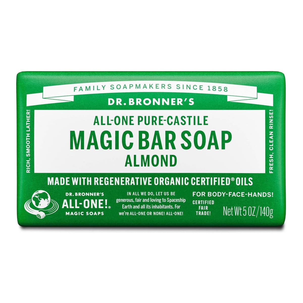 All-One Pure-Castile Magic Bar Soap - Almond