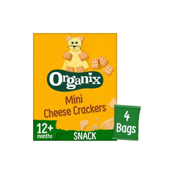 Mini Organic Cheese Crackers Toddler Snack Multipack 4x