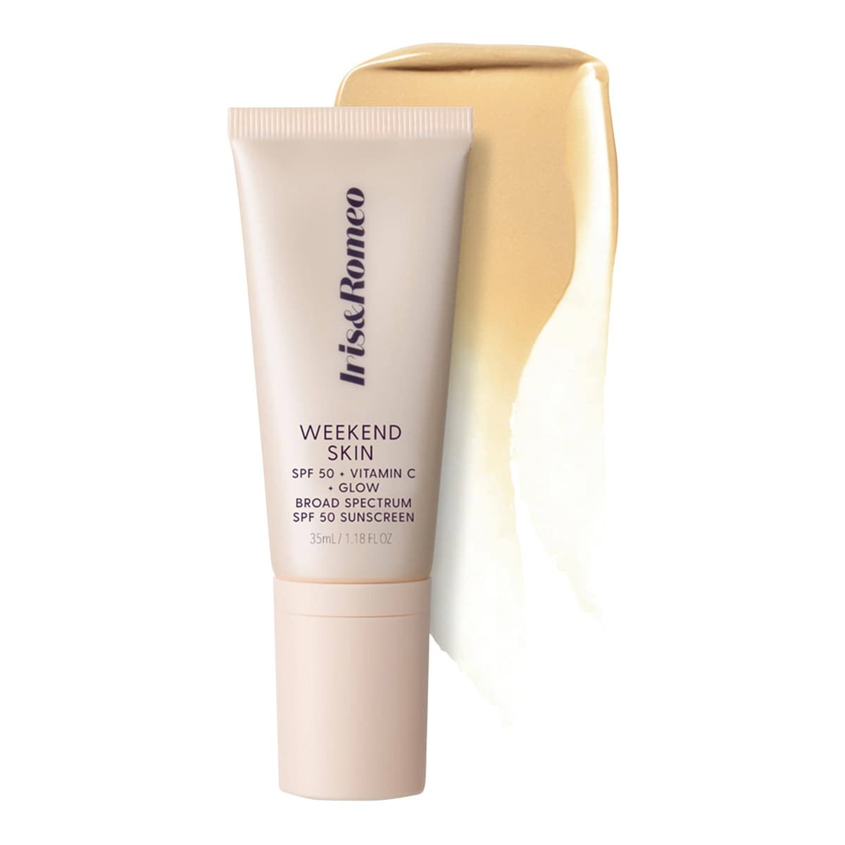 Weekend Skin SPF 50 Instant Glow Tinted Mineral Sunscreen with Vitamin C + Niacinamide, Universal Glow