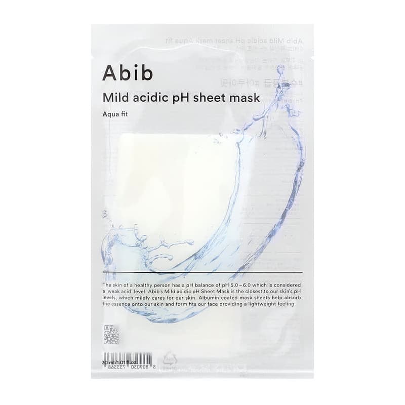 Mild Acidic pH Beauty Sheet Mask, Aqua Fit
