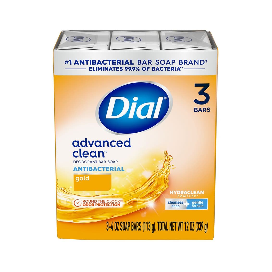 Antibacterial Deodorant Bar Soap Gold, Gold