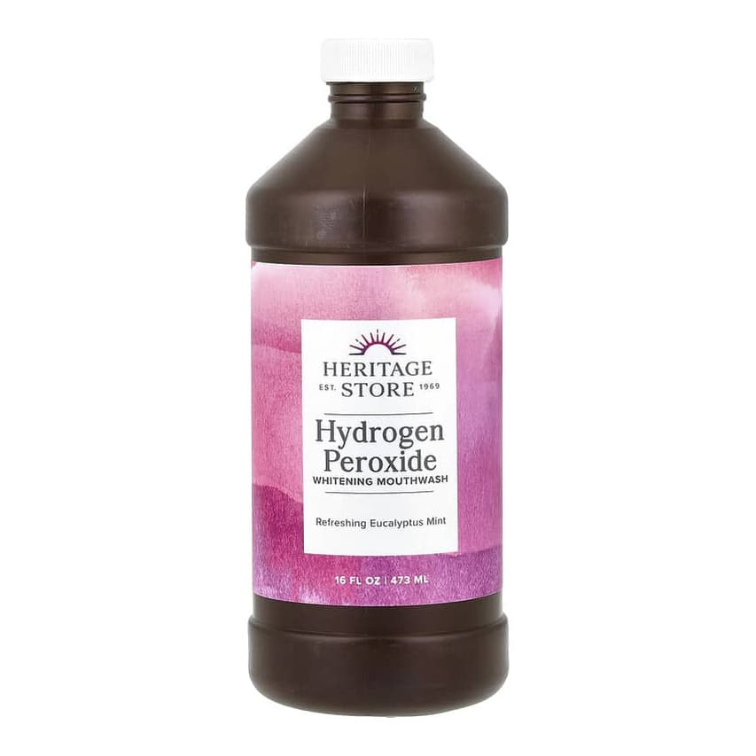 Hydrogen Peroxide Whitening Mouthwash, Refreshing Eucalyptus Mint