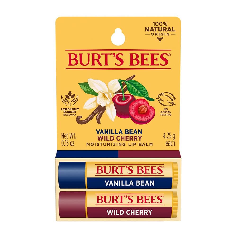 100% Natural Moisturizing Lip Balm Wild Cherry and Vanilla Bean