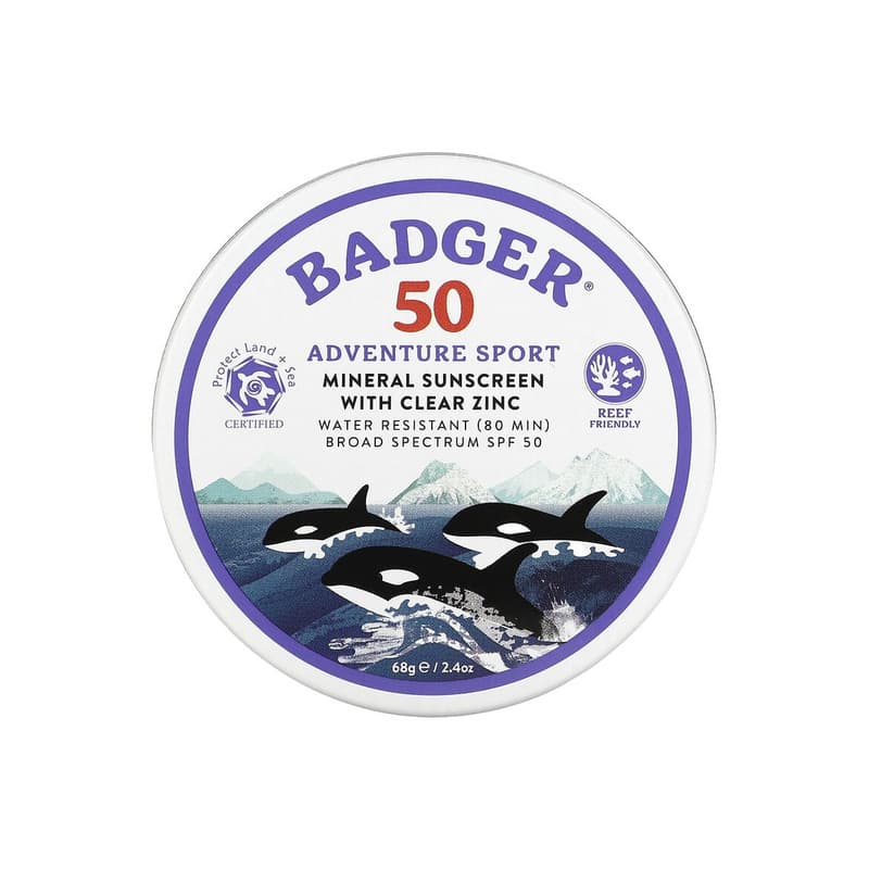Adventure Sport, Mineral Sunscreen with Clear Zinc, SPF 50, Unscented