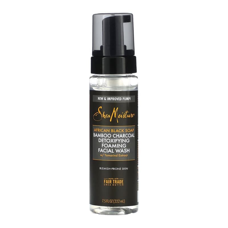 African Black Soap, Bamboo Charcoal Detoxifying Foaming Facial Wash w/ Tamarind Extract