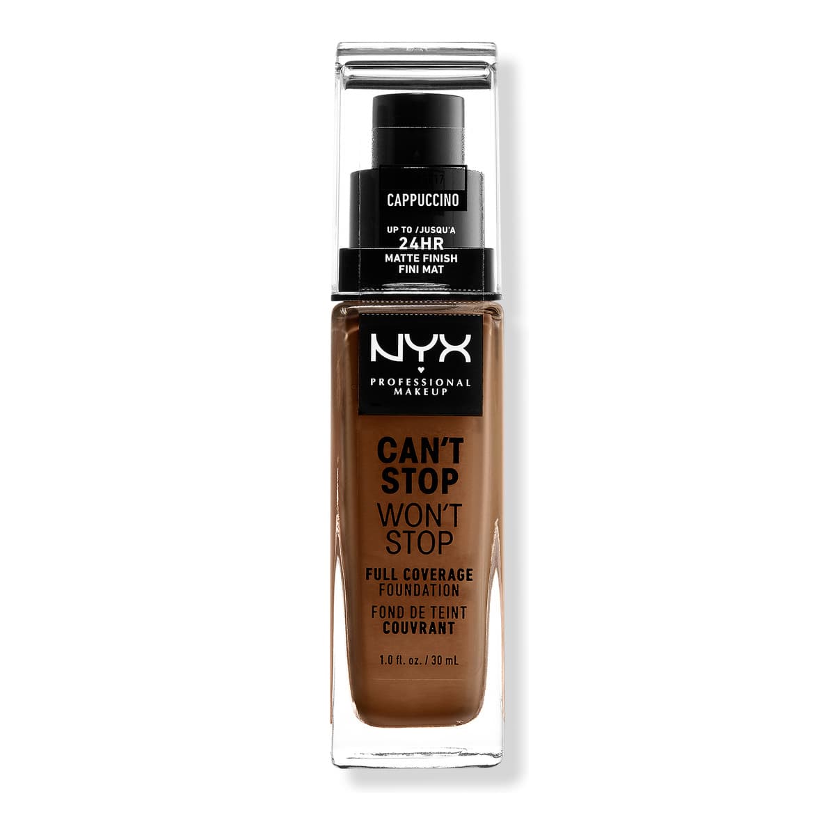 Can't Stop Won't Stop 24HR Full Coverage Matte Foundation, Cappuccino