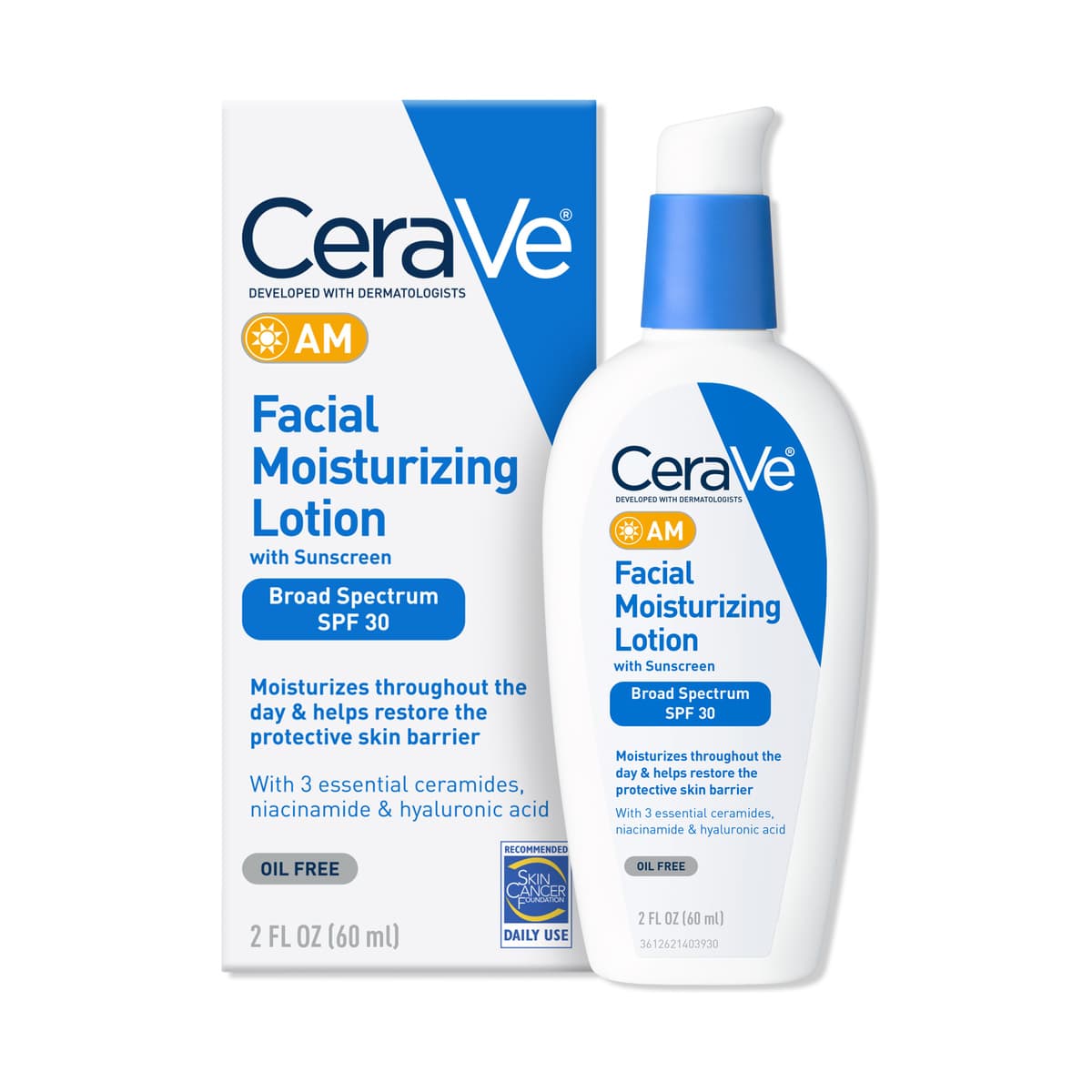 AM Lotion Face Moisturizer with SPF 30 for Balanced to Oily Skin