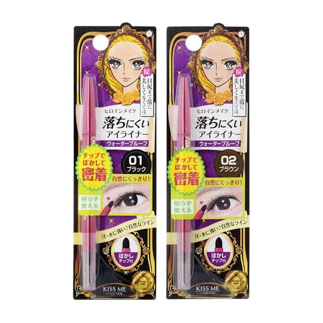 Kiss Me Heroine Make Quick Pencil Eyeliner, #01 Black