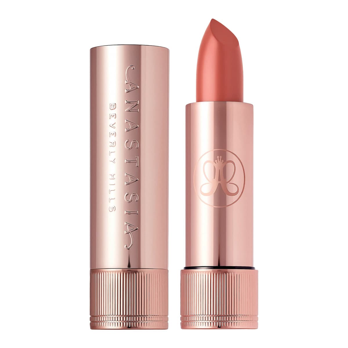 Long-Wearing Matte & Satin Velvet Lipstick, Peach Amber