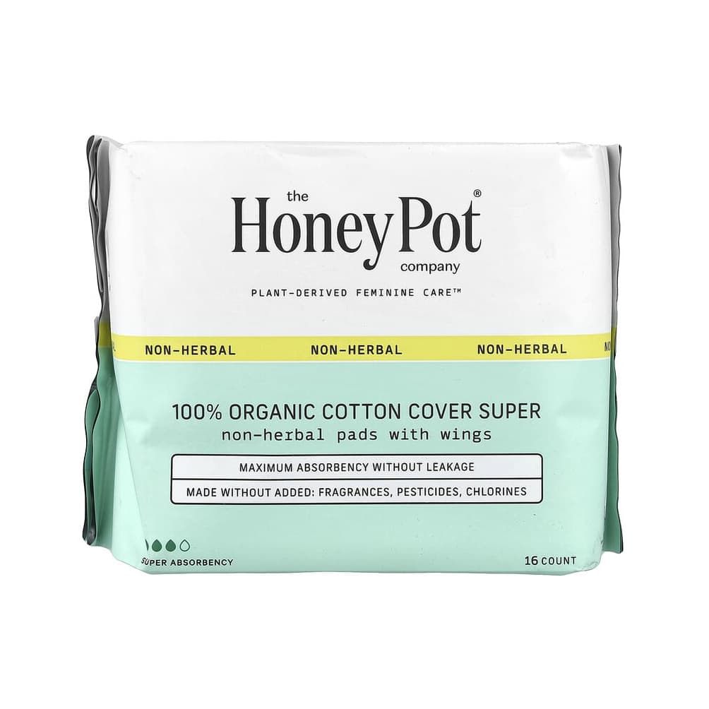 Organic Non-Herbal Pads with Wings, Super