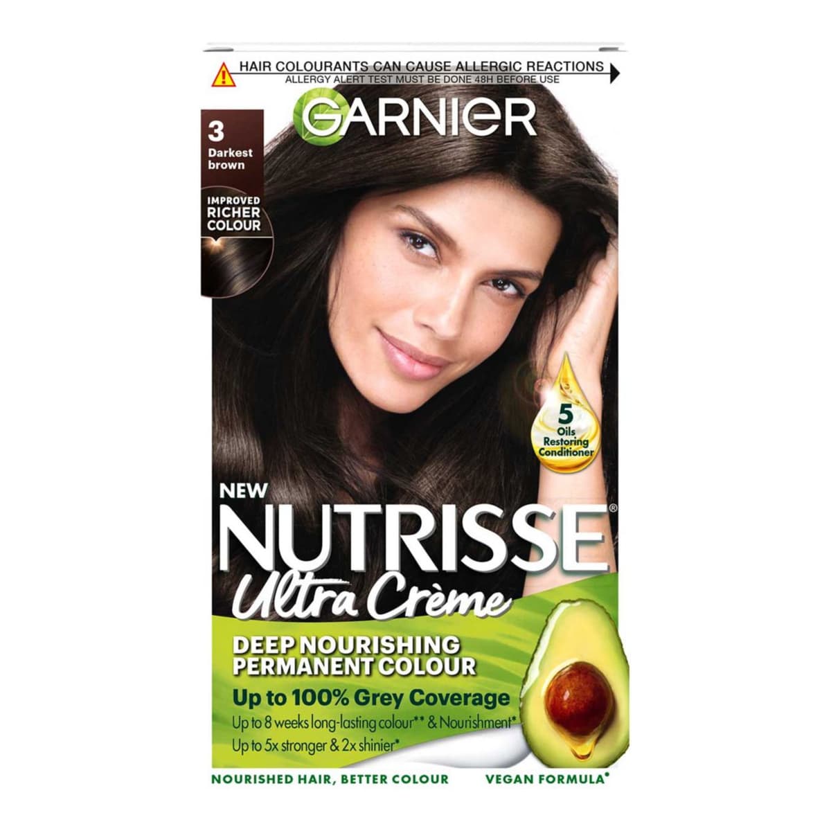 Nutrisse 3 Darkest Brown Permanent Hair Dye