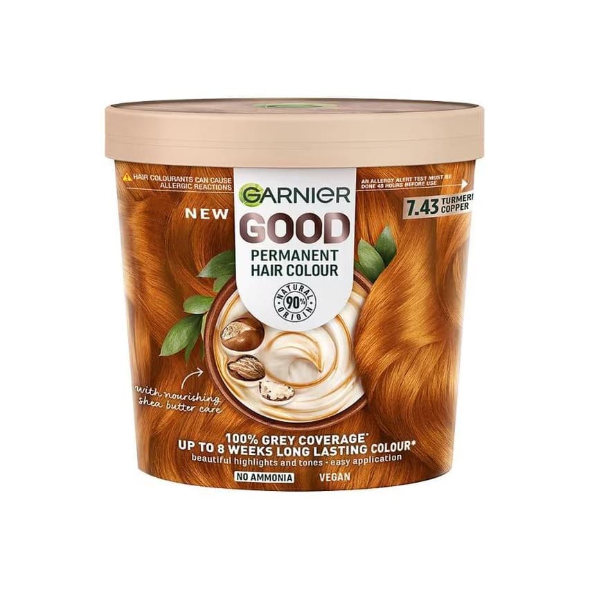 Permanent Hair Dye Tumeric Copper 7.43
