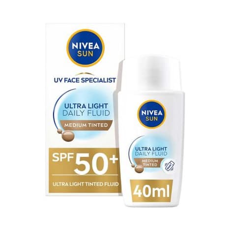 SUN UV Ultra Light SPF50+ Tinted Daily Face Fluid, Medium
