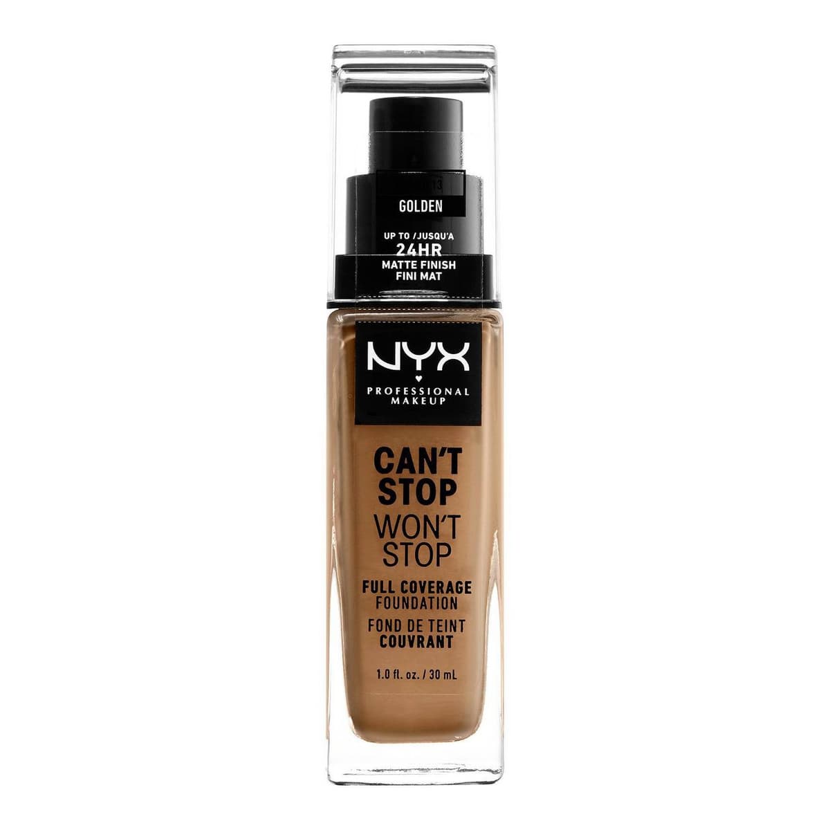Can't Stop Won't Stop 24Hr Full Coverage Matte Finish Foundation, #13 Golden