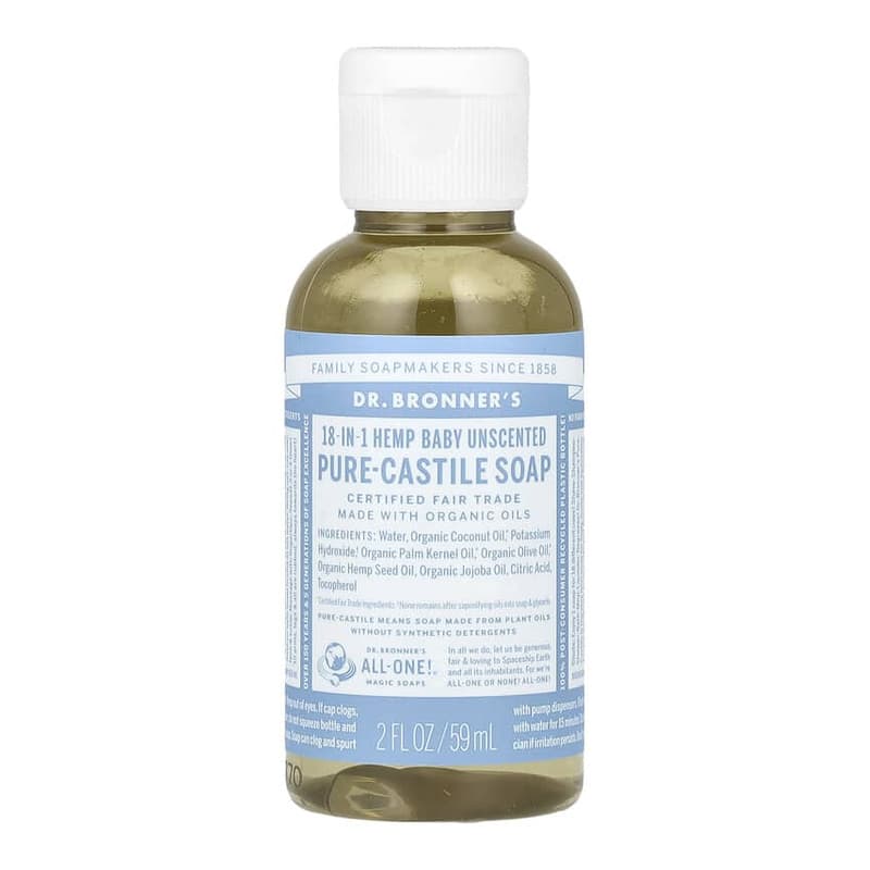 18-in-1 Hemp Pure-Castile Soap, Baby Unscented
