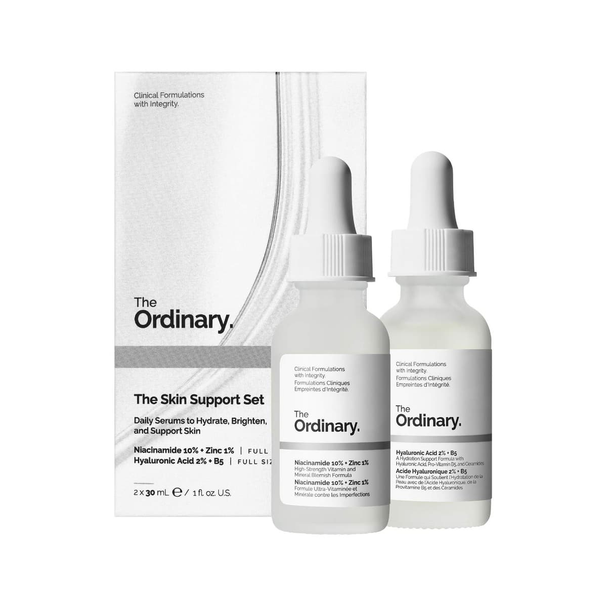 The Skin Support Set with Niacinamide + Hyaluronic Acid