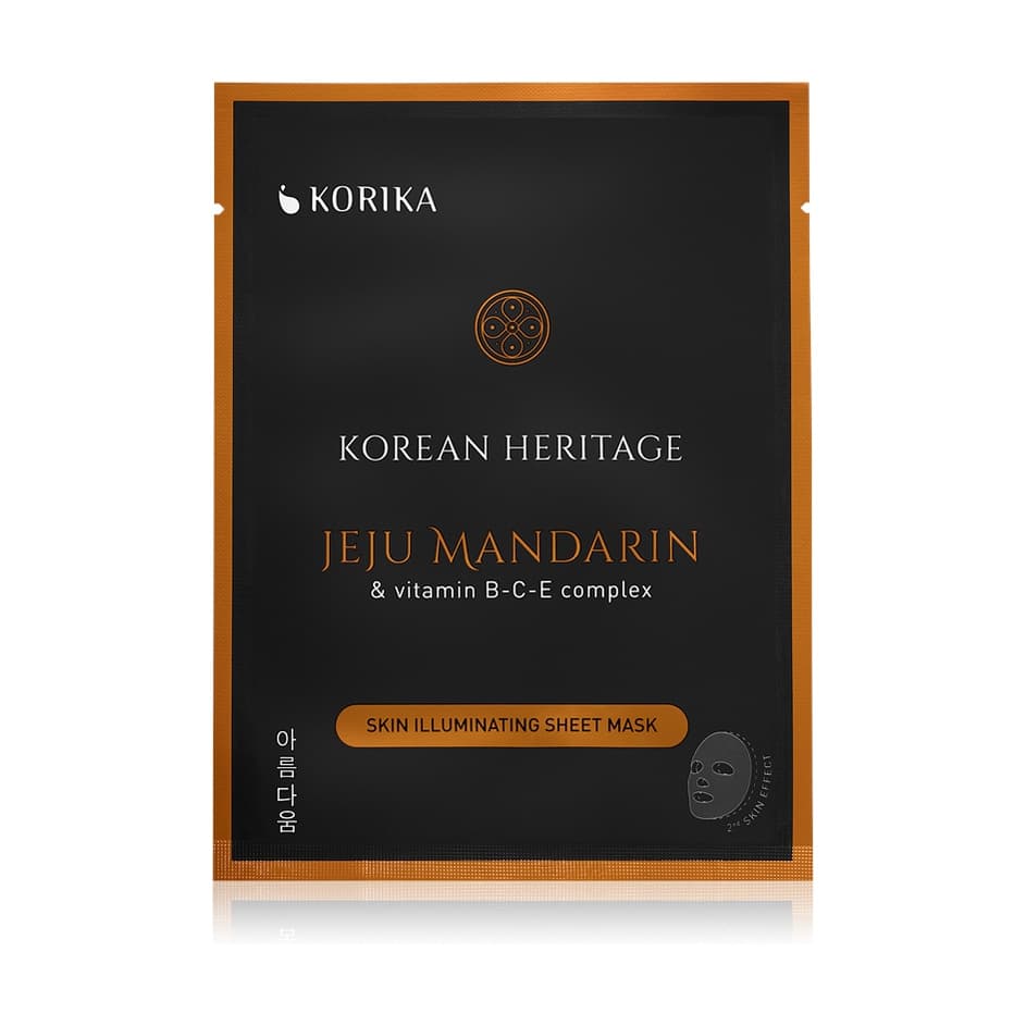 Korean Heritage Jeju Mandaring & Vitamin B-C-E Complex Skin Illuminating Sheet Mask