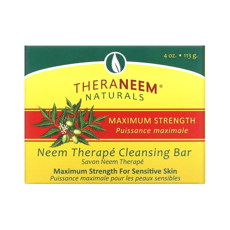 TheraNeem Naturals, Neem Therape Cleansing Bar, For Sensitive Skin