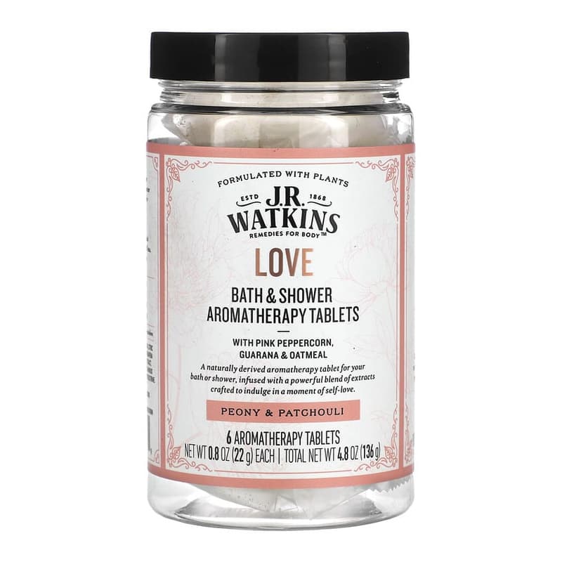 Love, Bath & Shower Aromatherapy Tablets, Peony & Patchouli