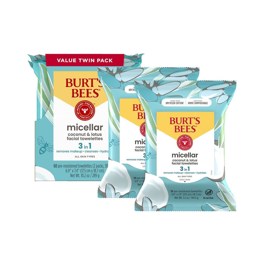 Micellar Facial Towelettes Coconut & Lotus