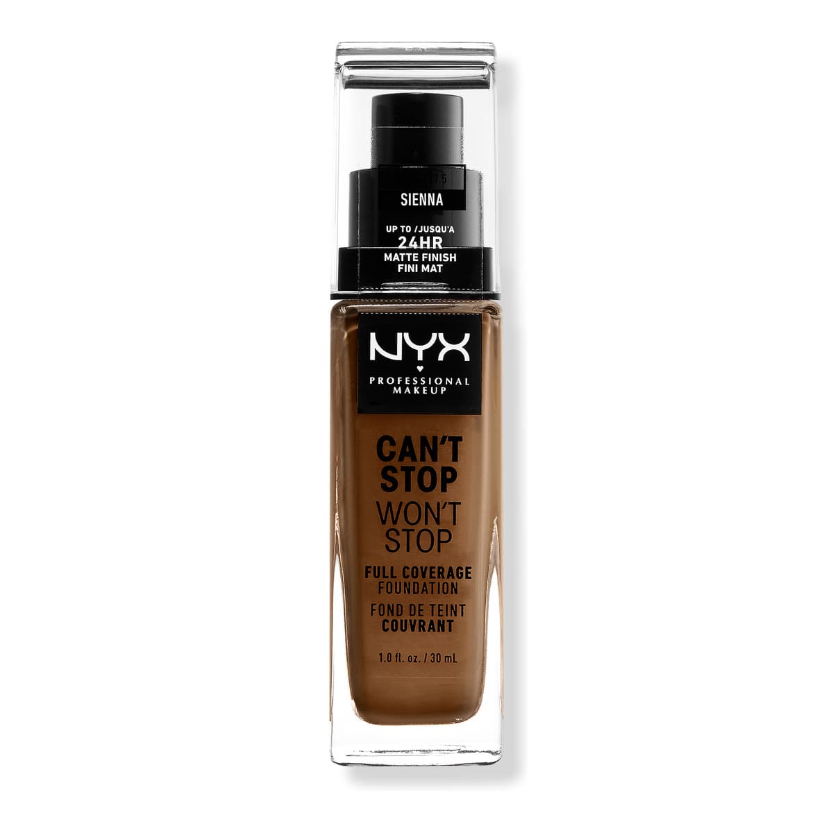 Can't Stop Won't Stop 24HR Full Coverage Matte Foundation, Sienna