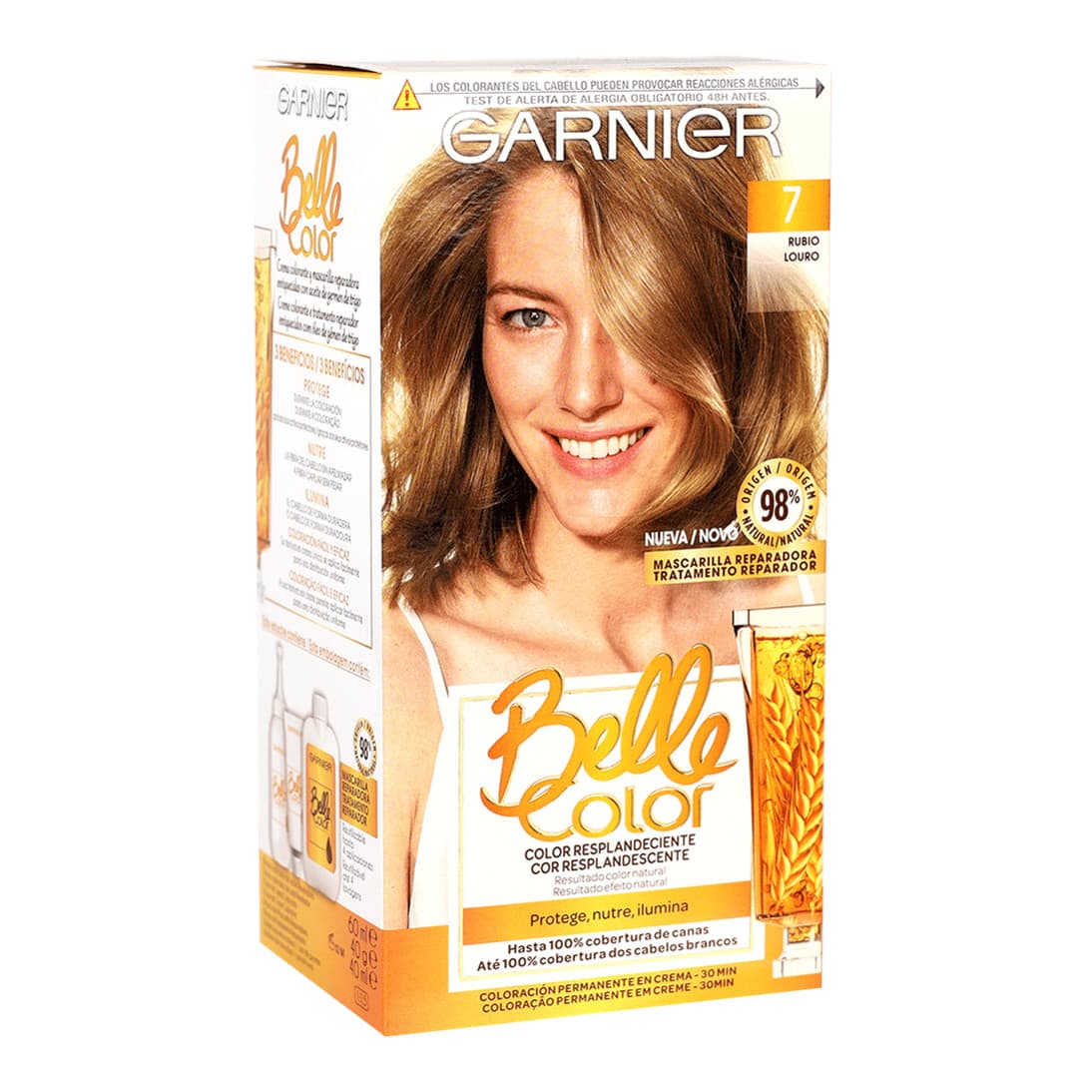 Belle Color Permanent Hair Dye 7 Blonde