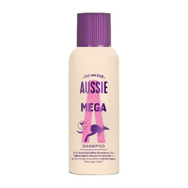 Mighty Mega Shampoo . Gently Cleansing Shampoo for Soft and Shiny Hair. Infused with Australian White Strawberry