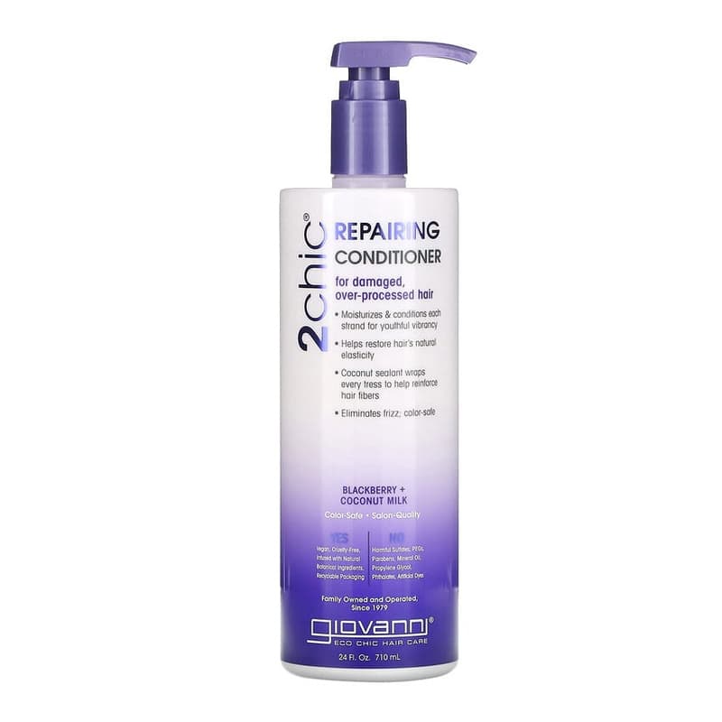2chic, Repairing Conditioner, For Damaged, Over-Processed Hair, Blackberry + Coconut Milk