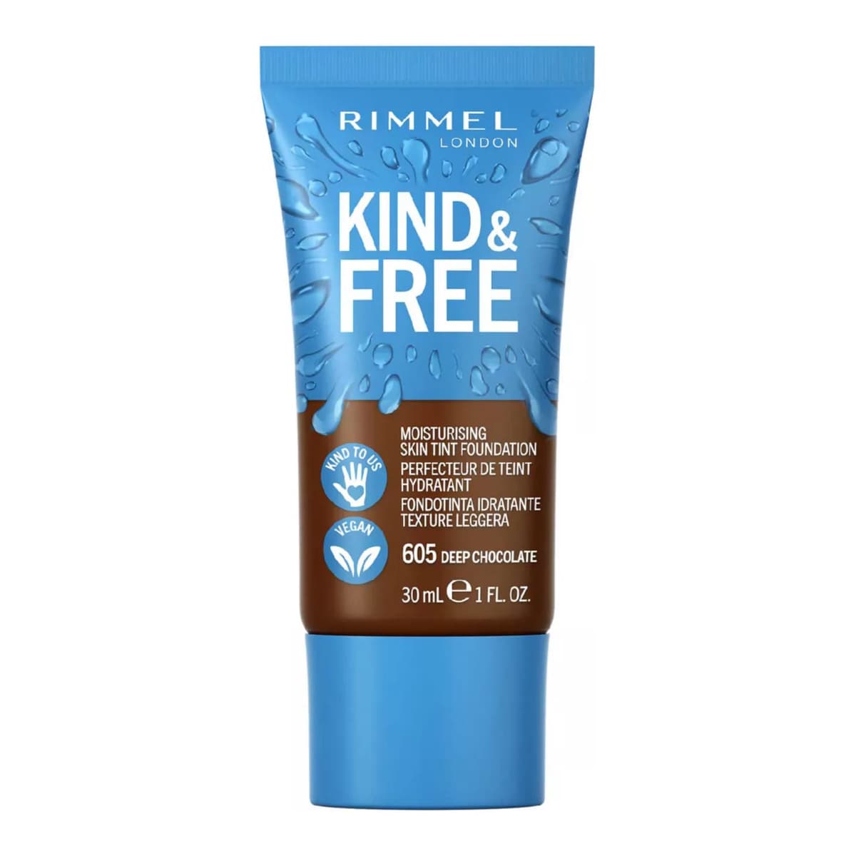 London Kind & Free Moisturizing Skin Tint Foundation, Deep Chocolate