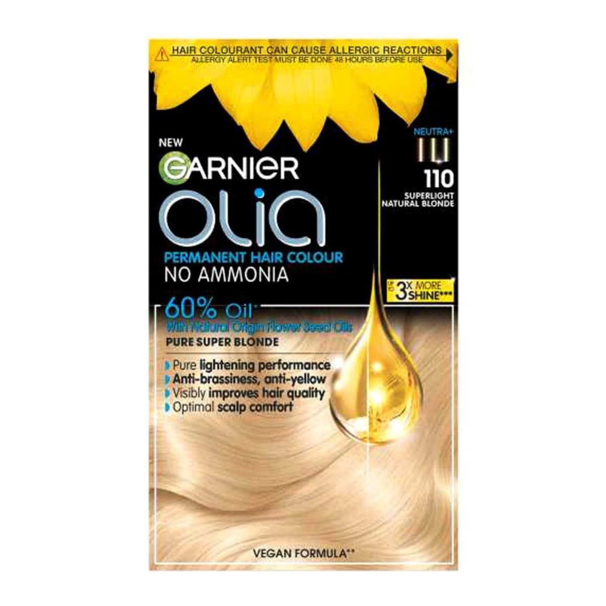 Olia 110 Super Light Blonde No Ammonia Permanent Hair Dye