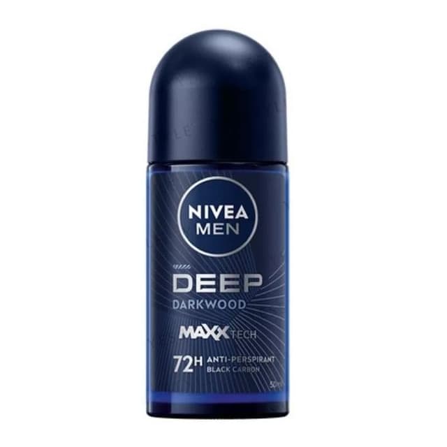 Men Deep Black Charcoal Roll On Dark Wood