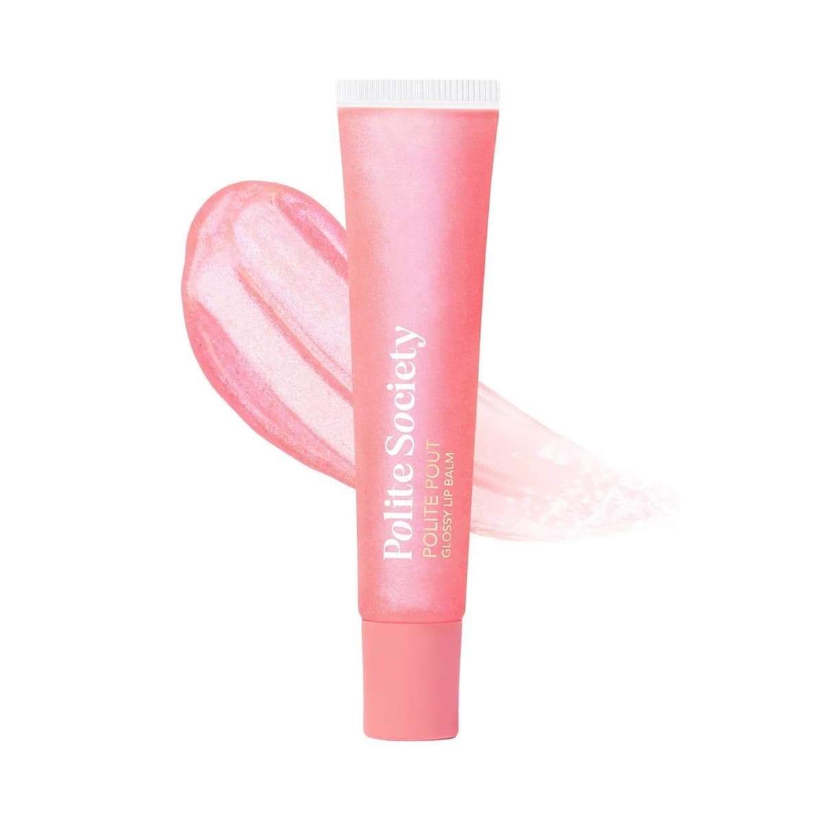 Pout Glossy Lip Balm, Peach Bellini